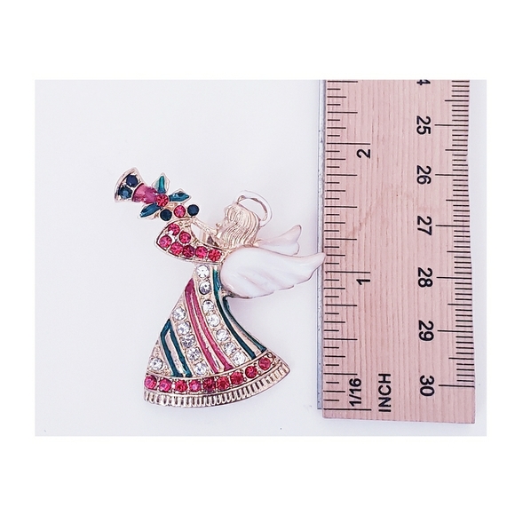 Angel Christmas Brooch - Picture 2 of 2